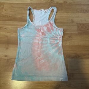 Roxy Pastel Tie-Dye Tank Top - Pink and Blue